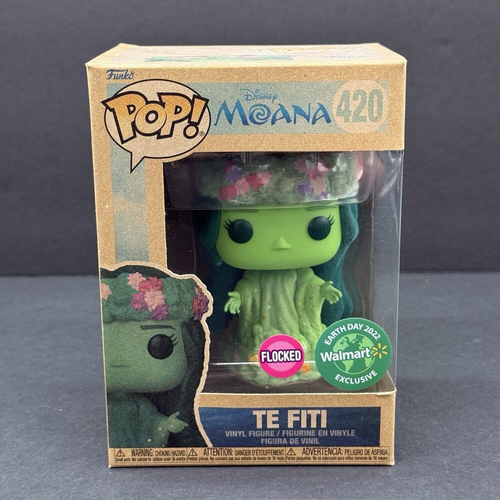 Funko Pop! Disney Moana Te Fiti #420 Flocked Walmart Exclusive Earth Day 2022